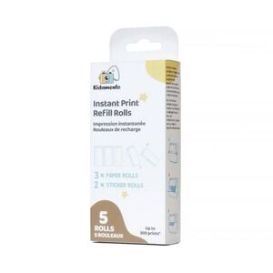 Kidamento Instant Print Thermal Paper Refill Set for Model P, 3 Regular & 2Adhes